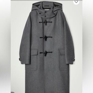 New with no tags COS Gray Hooded Duffle Coat XS